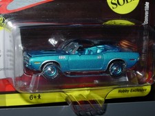 JOHNNY LIGHTNING 1971 PLYMOUTH CUDA CONVERTIBLE MOPAR MUSCLE CAR -Blue, NICE picture