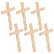 Wooden Tabletop Cross for Decor Khaki Compact Lightweight Decorative Cross picture