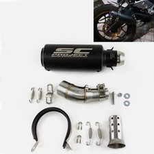 Slip for Yamaha MT-03 YZF R3 2016-2026 Exhaust Mid Tail Pipe Muffler Tips Black picture