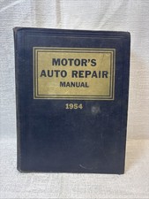 Vintage 1954 MoToR's Auto Repair Manual Hardcover Classic Car Shop Service Book picture