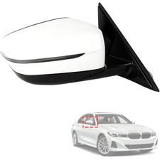 Right Passenger Side Mirror w/ Blind Spot For 2019-2023 BMW 320i 330i 330e White picture