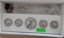 Autometer American Platinum 1901 5 piece gauge set + Matching Tachometer 1995 picture