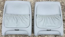 04-07 Jaguar Vanden Plas XJ8 Driver & Passenger Seat Back Cover Panels OEM Gray picture