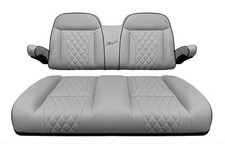 Kozip Aeris Front Seat Cushion Set – Gray Base with Black Piping – Gray Cross... picture