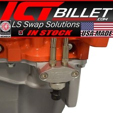 ICT Billet LS Oil Pressure Sensor Relocation Adapter w/ Dual 1/8