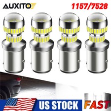 4x 1157 54-SMD LED Tail Brake Stop Reverse Parking Turn Signal Light Bulbs White picture