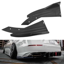 Glossy 2x Car Rear Bumper Lip Side Splitter Diffuser Spoiler Body Kit Universal  picture