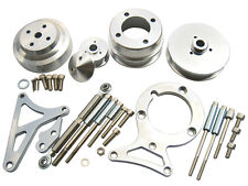79-93 Ford Mustang 5.0L Pulley & Bracket Kit Serpentine Foxbody Billet Aluminum picture