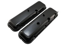 Black Short Valve Covers For 1965-1972 Chevy Big Block 396 427 454 Dripper Rails picture