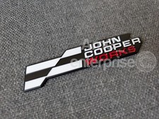 2024 Gloss Black White Red Rear Tailgate Badge for Mini Cooper Works JCW picture