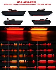 SMOKED LENS LED SIDE MARKERS w/ STARTUP ANIMATION  for 2010 - 2015 CHEVY CAMARO picture