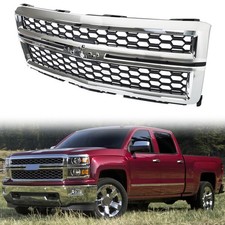 For Chevrolet Silverado 1500 2014 2015 Front Bumper Grille Upper Grill Chrome picture