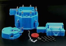 Chevy GM BLUE HEI Large Distributor Cap Rotor Kit SBC BBC 305 327 350 396 454 picture
