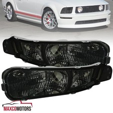 Smoke Bumper Lights Fit 2005-2009 Ford Mustang Turn Signal Parking Lamps Pair picture