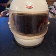 Bell Star Helmet 1970 Size 7 3/8 White Full Face Vintage 70s picture