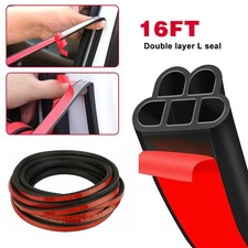Universal 16FT 5m L-Shape Car Door Rubber Seal Strip Automotive Weather Strip picture