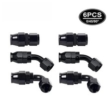 6-12PCS 4AN 6AN 8AN 10AN 12AN PTFE Fuel Oil Gas Hose End Fittings Adapter Kit picture