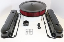 SB Chrysler Black Engine Dress Up Kit Valve Covers Washable Air Cleaner 318 340 picture