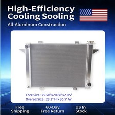 Fits 1991-1993 Dodge D250 D350 W250 W350 5.9L Cummins 3 Row Aluminum Radiator picture