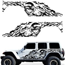 Custom Vinyl Decal Kit for 4D 18-21 Jeep Wrangler Rubicon NIGHTMARE BLACK picture