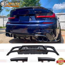 For 2019-2022 BMW 3 Series 330i M340i G20 M Sport Rear Diffuser Gloss Black  picture