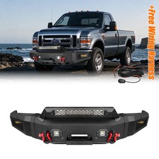 Front Bumper For 2008-2010 Ford F250 F350 Super Duty W/Winch Plate & Lights picture