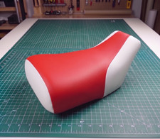 Honda TRX350 Foreman Seat Cover For 1986 To 1989 Red White Vinyl Seat Cover picture