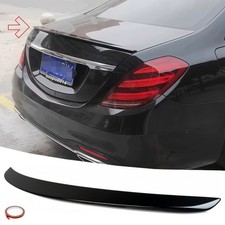 FIT FOR MERCEDES S CLASS W222 SEDAN GLOSSY BLACK REAR TRUNK SPOILER WING 2014-20 picture