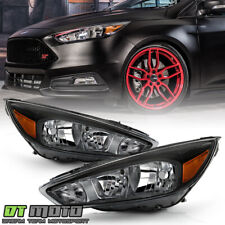 2015-2018 Ford Focus Black Headlights Headlamps Left+Right 15 16 17 18 Lights picture