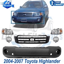 Upper Grille & Bumper Cover For 2004-2007 Toyota Highlander picture