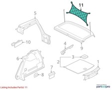 2012-2020 Volkswagen Golf Cargo Net 5N0065111 black cargo net picture