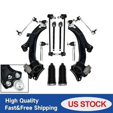 12Pcs Front Lower Control Arms w/Sway Bar Tie Rod Fits For 13-18 Acura RDX picture