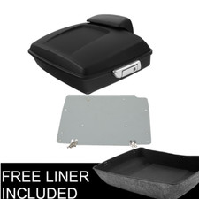 Matte Chopped Trunk Backrest Pad Plate Fit For Harley Touring Road Glide 2014-Up picture