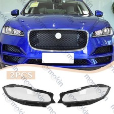 A pair Headlight Glass Clear Housing Lens Cover+Sealant For Jaguar F-Pace 17-20 picture
