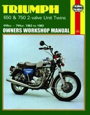 Haynes Triumph 650, 750 Unit Twins Manual M122 picture