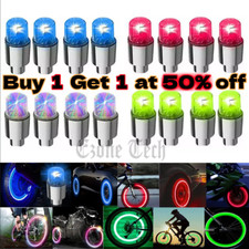 4-8PCS LED Wheel Valve Cap Lights Flashing Neon Lamp For Car Motorcycle Bike US picture