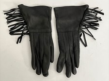 Indian Original Canadian Motorcycle Gauntlet Fringe Gloves Women’s Size (M) RARE picture