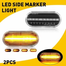 2x Sequential Marker LED Side Light Clear For 1999-2003 Volkswagen New Beetle picture