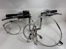 96-03 Harley Sportster XL1200 Ape Bars Handlebar Assembly with Controls CHROME picture