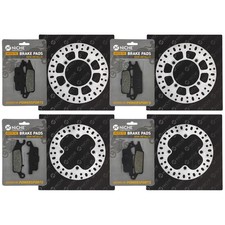 NICHE Front Rear Brake Rotor Pad Kit for Yamaha Grizzly 700 550 Semi Metallic picture