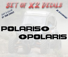 POLARIS PREMIUM VINYL 2 PACK DECALS PICK COLOR SIZE TRACKED & INSURED picture