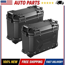 2x Black 36L Hard Side Saddlebag Box Trunk Tour motorcycle panniers Side Luggage picture