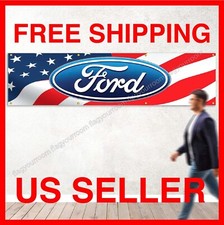 Ford USA 2x8 ft Banner Premium Flag Car Racing Show GT Shelby Cobra Wall Sign picture