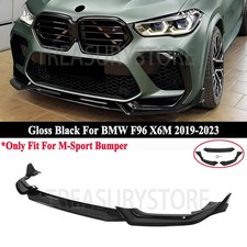 For BMW F96 X6M 2019-2023 MP Style Gloss Black Front Bumper Lip Splitter Spoiler picture
