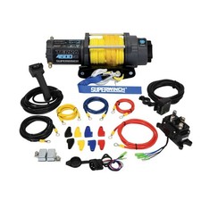 Superwinch Synthetic Rope Terra 4500SR Winch 4500 LBS 12V DC 1/4in x 50ft Gray picture