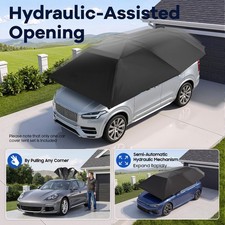 4.6m Semi-Automatic Car Shade Canopy, Semi-automatic Car Awning with Suction Cup picture