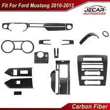 Carbon Fiber Center Console Full Inner Decor Trim Kit For Ford Mustang 2010-2013 picture