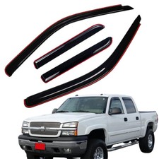 For 01-06 Chevy Silverado 1500 2500 Crew Cab In-Channel Rain Guard Window Visors picture