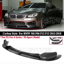 For BMW M6 F06 F12 F13 2012-18 GTS-V Style Carbon Fiber Front Bumper Lip Spoiler picture