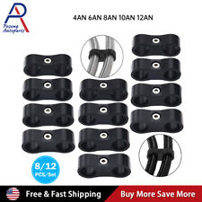 4/12/20Pc Separator Clamp Fitting Connector 6AN 8AN 10AN 12AN Oil Fuel Hose Line picture